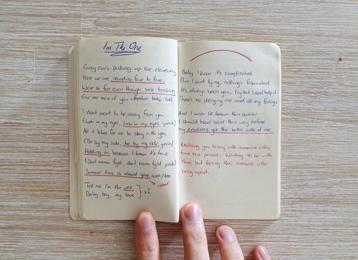 Process of designing I'm the one for Majed by Design for Musicians