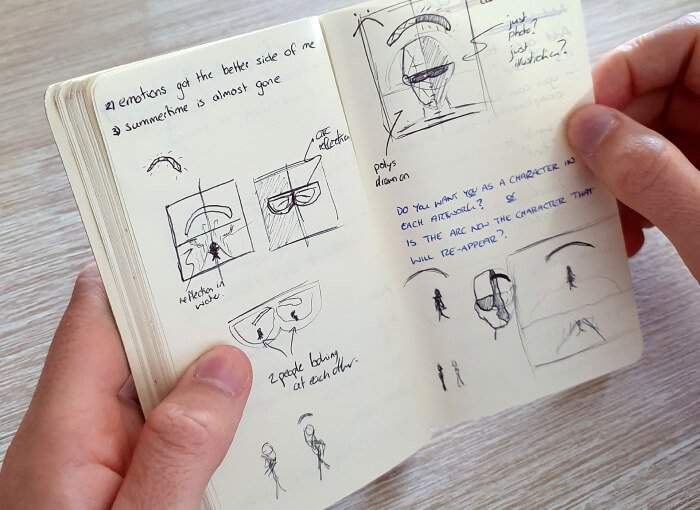 Process of designing I'm the one for Majed by Design for Musicians