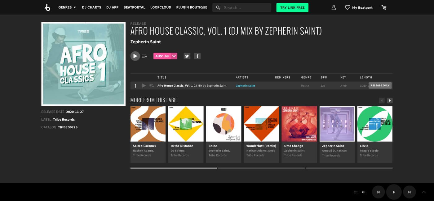cover art for afro house classics beatport